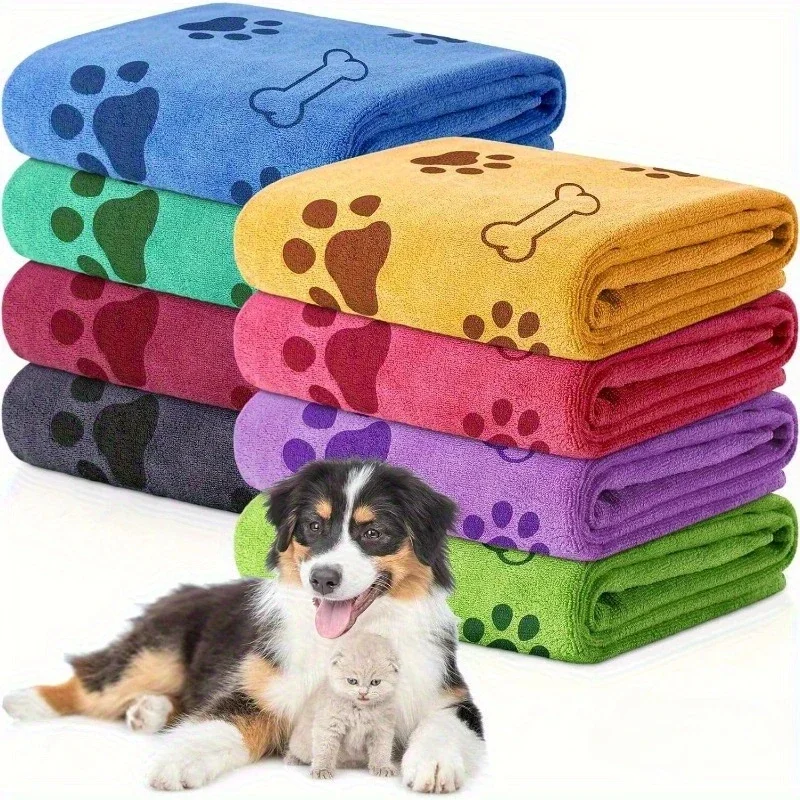 Quick-Dry Pet Towels for Medium Dogs - Soft, Absorbent Polyester with Fun Paw Print Design, Ideal for Bathing and Grooming
Quick-Dry Pet Towels for Medium Dogs - Soft, Absorbent Polyester with Fun Paw Print Design, Ideal for Bathing and Grooming