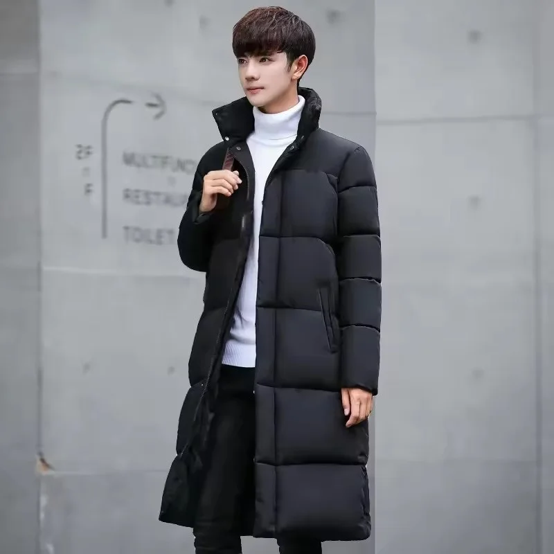 Men's Winter Thickened Long Cotton Jacket Stand Collar Slim Fit Warm over Knee Coat Trendy Youth Fashion Outerwear
Men's Winter Thickened Long Cotton Jacket Stand Collar Slim Fit Warm over Knee Coat Trendy Youth Fashion Outerwear