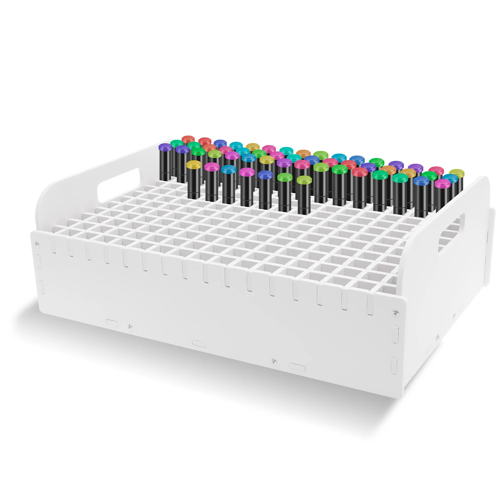 204 Holes Marker Pen Organizer Holder PVC Plastic Large Capacity Marker Pen Storage Rack Space Saving Desktop Organizer Case
204 Holes Marker Pen Organizer Holder PVC Plastic Large Capacity Marker Pen Storage Rack Space Saving Desktop Organizer Case