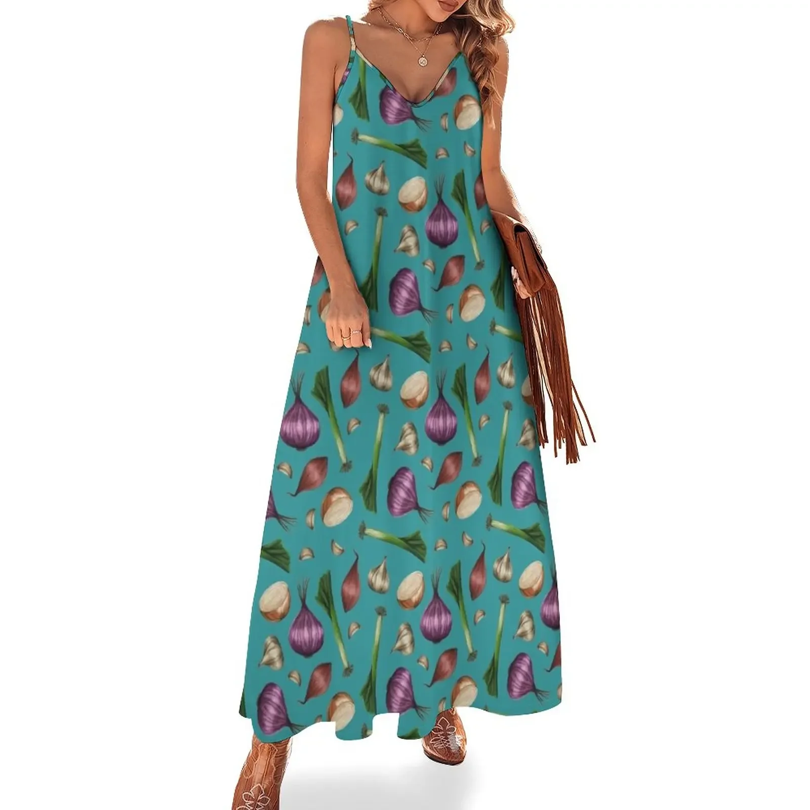 Aromatic Alliums - Sea Sleeveless Dress women party dresses Summer skirt Clothing female summer women's suit
Aromatic Alliums - Sea Sleeveless Dress women party dresses Summer skirt Clothing female summer women's suit