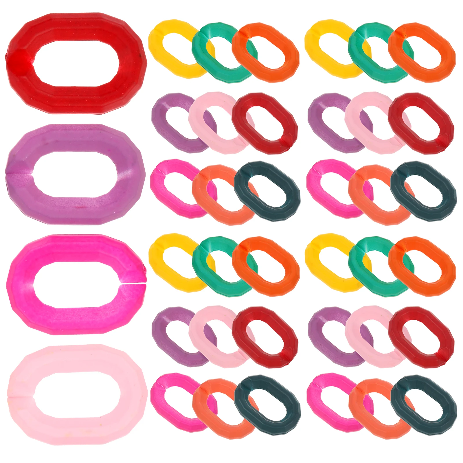 50pcs Acrylic Chain Link Rings Detachable Linking Rings Smooth Open Connectors For Diy Purse Strap Wallet Chain Jewelry Making
50pcs Acrylic Chain Link Rings Detachable Linking Rings Smooth Open Connectors For Diy Purse Strap Wallet Chain Jewelry Making