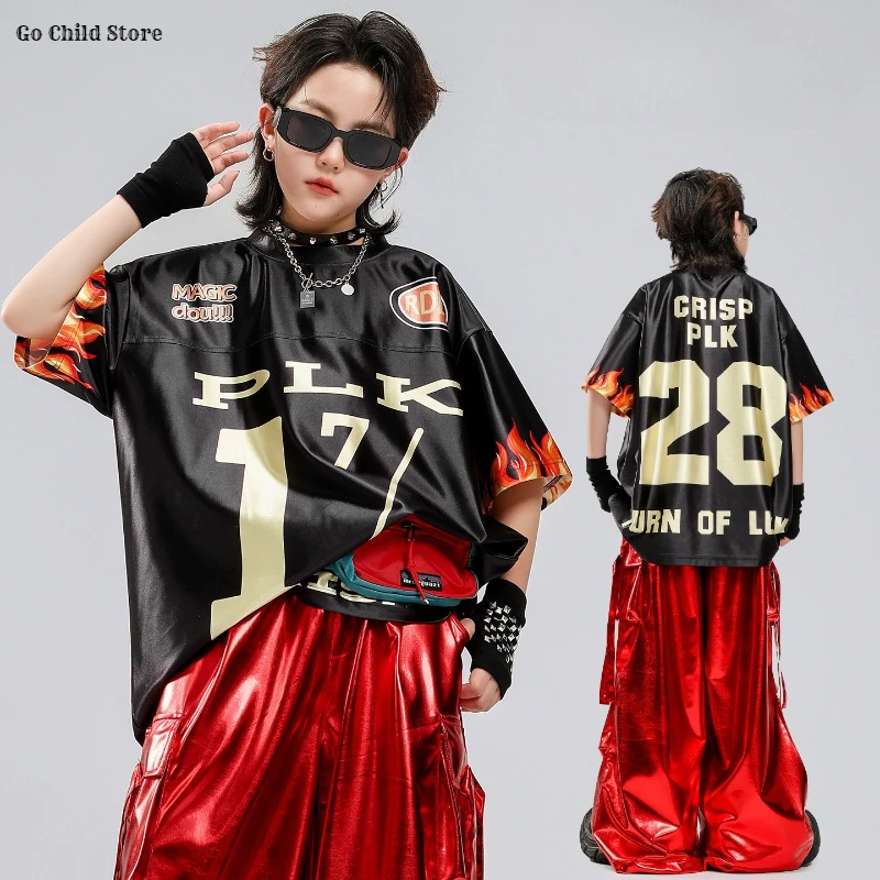Boys Hip Hop Numbers T-shirt Street Dance Shiny Cargo Pants Girls K-pop Clothes Sets Kids Jazz Costume Children Teens Streetwear
Boys Hip Hop Numbers T-shirt Street Dance Shiny Cargo Pants Girls K-pop Clothes Sets Kids Jazz Costume Children Teens Streetwear
