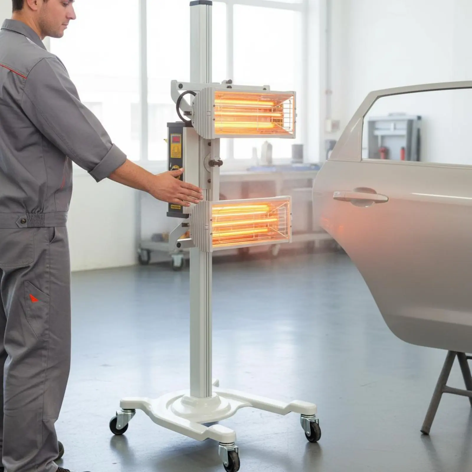 Automotive Spray Paint Lamp Strong Penetration Car Body Drying Lamp Shortwave Infrared Dryer Adjustable Height for Garage
Automotive Spray Paint Lamp Strong Penetration Car Body Drying Lamp Shortwave Infrared Dryer Adjustable Height for Garage