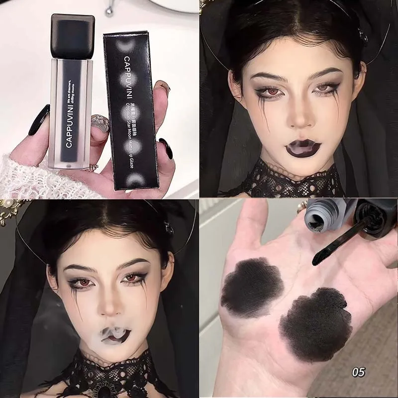 Punk Black Gothic Lip Gloss Matte Dark Brown Lipstick Nude Lip Tint Waterproof Velvet Liquid Lipstick Lip Satin Korean Cosmetics
Punk Black Gothic Lip Gloss Matte Dark Brown Lipstick Nude Lip Tint Waterproof Velvet Liquid Lipstick Lip Satin Korean Cosmetics