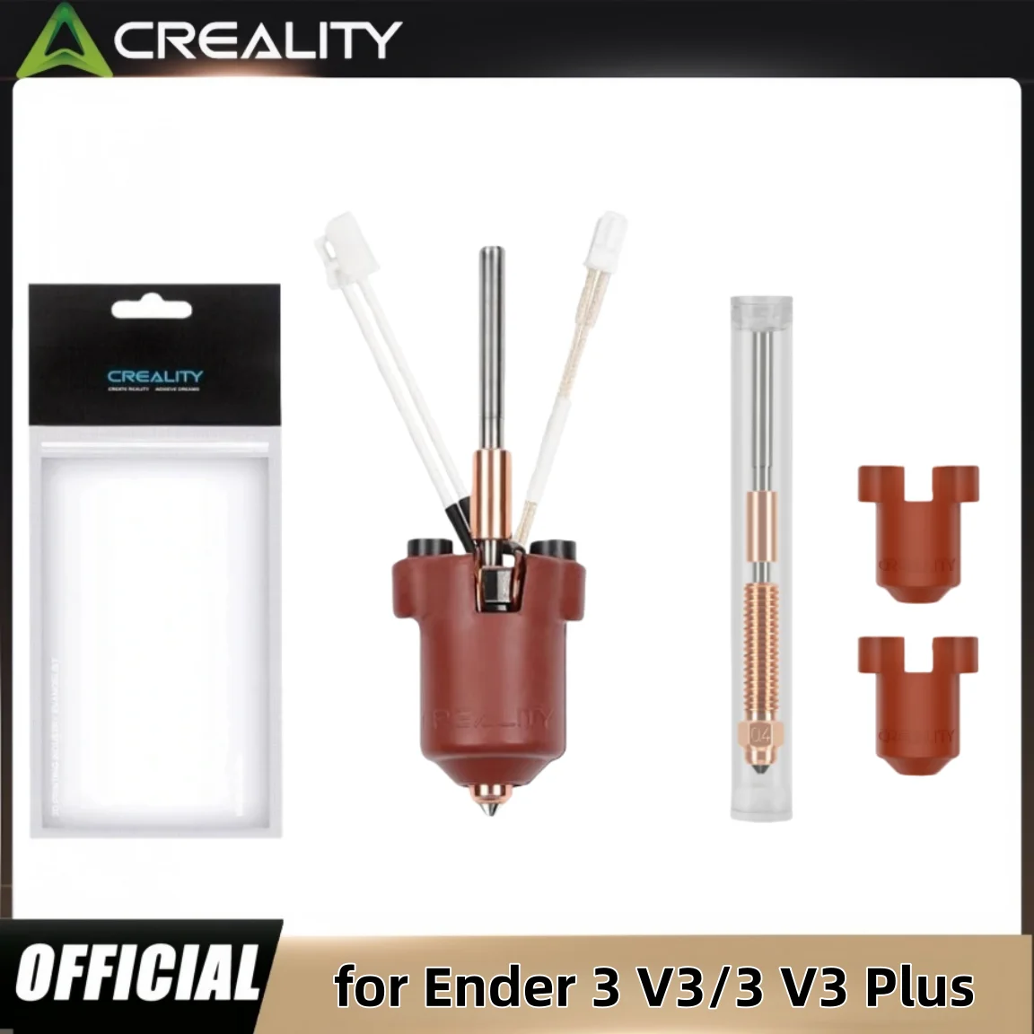 Creality Ender 3 V3 Plus/3 V3 Ceramic Heating Block Kit,300°C High Temperature and 600mm/s High-Speed Printing 60W Fast Hotend
Creality Ender 3 V3 Plus/3 V3 Ceramic Heating Block Kit,300°C High Temperature and 600mm/s High-Speed Printing 60W Fast Hotend