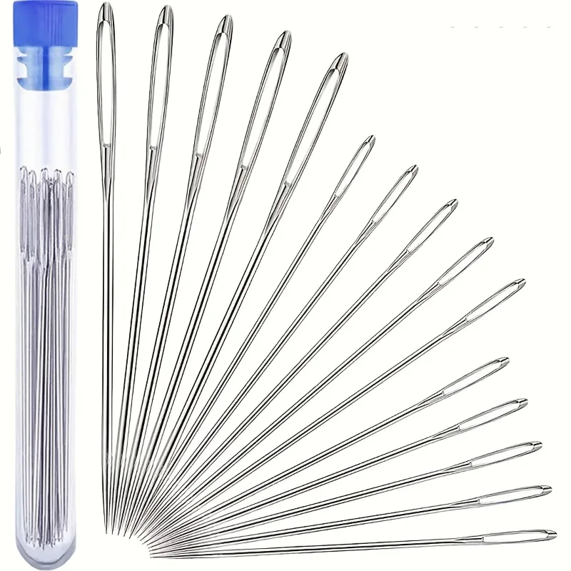 A set of 15 big-eyed sewing needles, for home hand sewing and quilting for the elderly
A set of 15 big-eyed sewing needles, for home hand sewing and quilting for the elderly