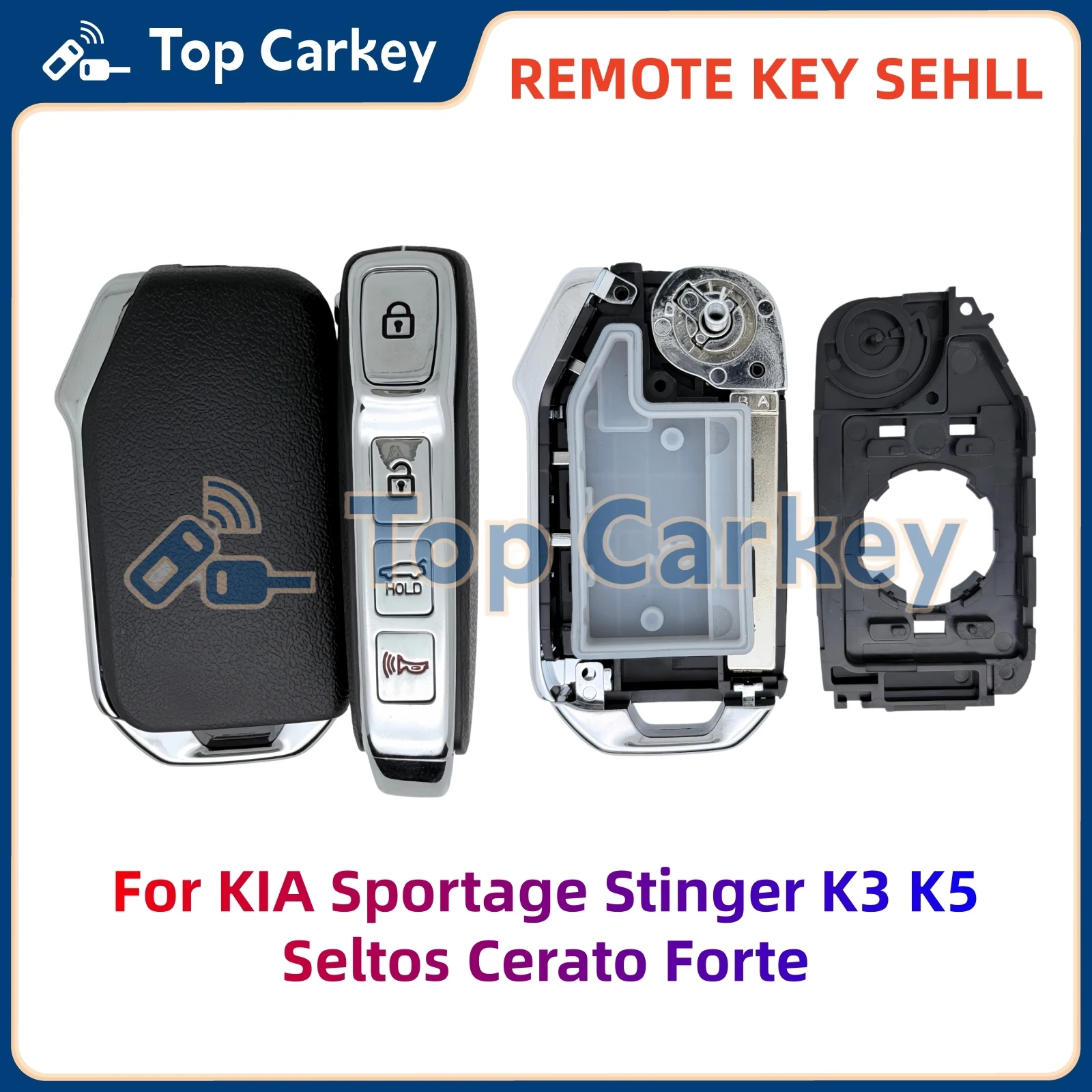 TopCarkey Replacement Car Key Shell Case for KIA Sportage Stinger K3 K5 Seltos Cerato Forte
TopCarkey Replacement Car Key Shell Case for KIA Sportage Stinger K3 K5 Seltos Cerato Forte