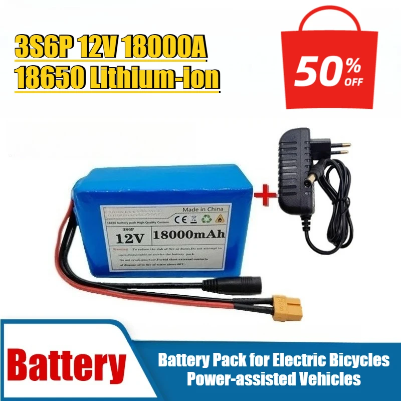 3S6P 12V 18000Ah 18650 Lithium-ion Battery Pack for Electric Bicycles Power-assisted Vehicles
3S6P 12V 18000Ah 18650 Lithium-ion Battery Pack for Electric Bicycles Power-assisted Vehicles