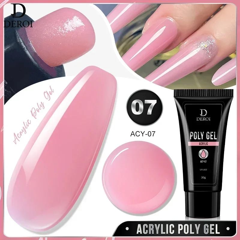 DEROI 30ml Buider Nail Gel Quick Extension Natural Pink Crystal Poly Nail Gel Acrylic Semi Permanent UV Liquid Hybrid Varnish
DEROI 30ml Buider Nail Gel Quick Extension Natural Pink Crystal Poly Nail Gel Acrylic Semi Permanent UV Liquid Hybrid Varnish