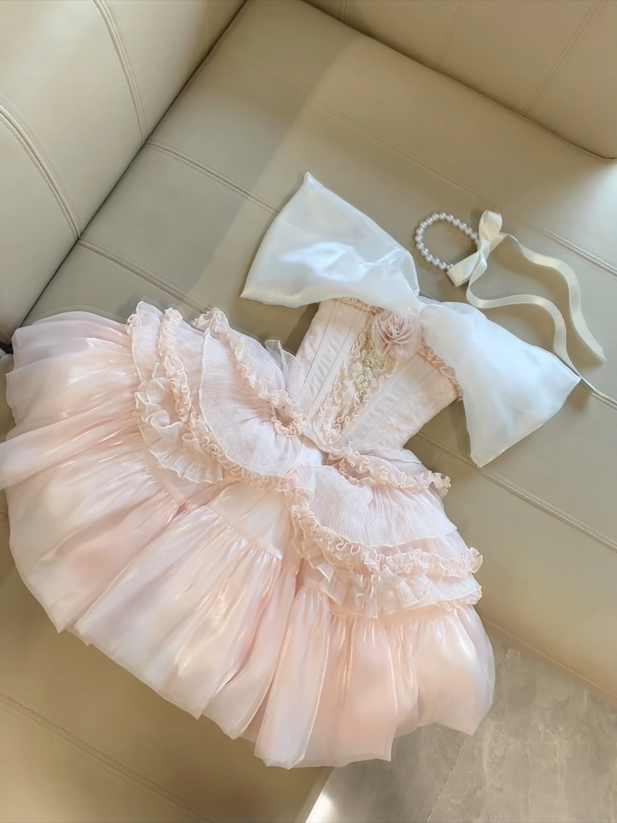 Pink Princess Series Fairy Tale Princess Dress Tulle Skirt Adult Ceremony Concert Costume Elegant Frock for Women Summer 2025
Pink Princess Series Fairy Tale Princess Dress Tulle Skirt Adult Ceremony Concert Costume Elegant Frock for Women Summer 2025
