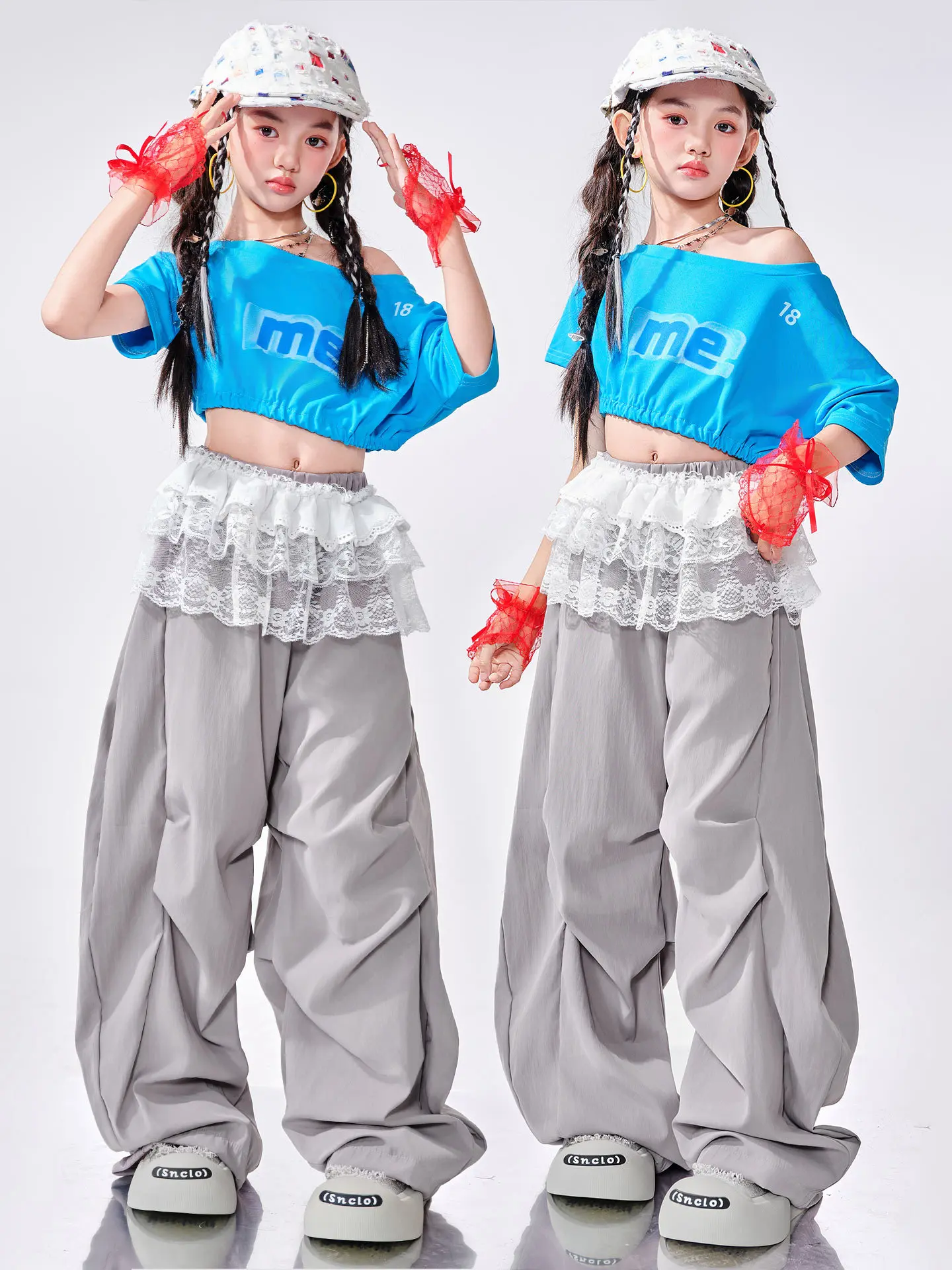 Girls Hip Hop Sweet Sequined Crop Top Grey Cargo Pants Kid K-pop Streetwear Child Jazz Girl Group Street Dance Clothes Set
Girls Hip Hop Sweet Sequined Crop Top Grey Cargo Pants Kid K-pop Streetwear Child Jazz Girl Group Street Dance Clothes Set