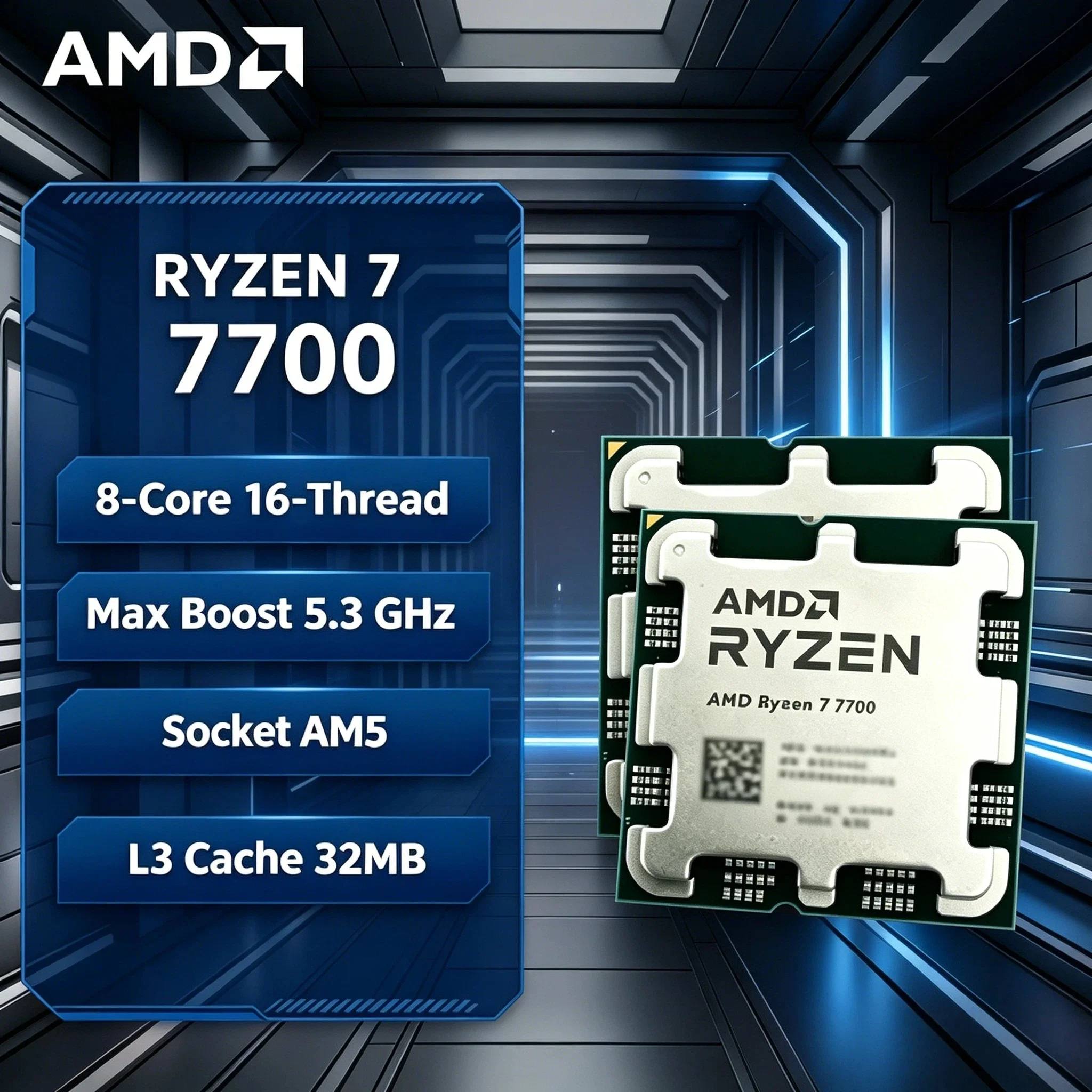 AMD Ryzen 7 7700 3.8GHz 8 Core 16 Thread 5NM L3 32M New DDR5 Processor 65W Socket AM5 R7 7700 Desktop CPU Pro Max Ultra 8K
AMD Ryzen 7 7700 3.8GHz 8 Core 16 Thread 5NM L3 32M New DDR5 Processor 65W Socket AM5 R7 7700 Desktop CPU Pro Max Ultra 8K