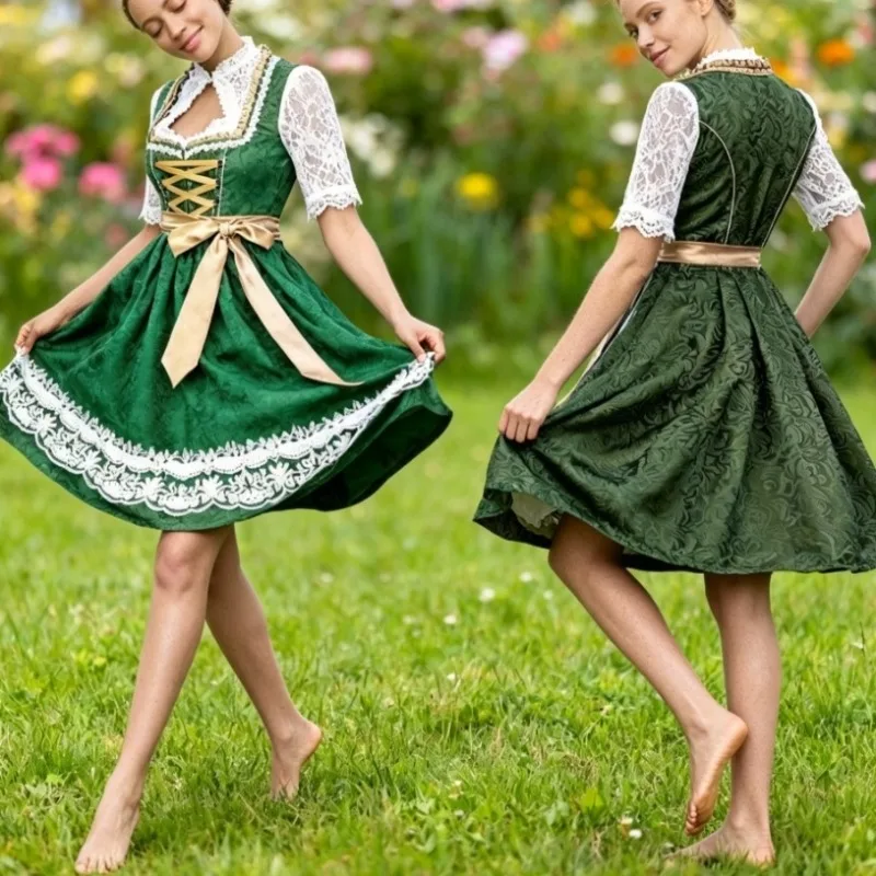 Large Size Floral Print Dirndl Dress for Oktoberfest Carnival Party Stage Show and Cosplay Costume
Large Size Floral Print Dirndl Dress for Oktoberfest Carnival Party Stage Show and Cosplay Costume