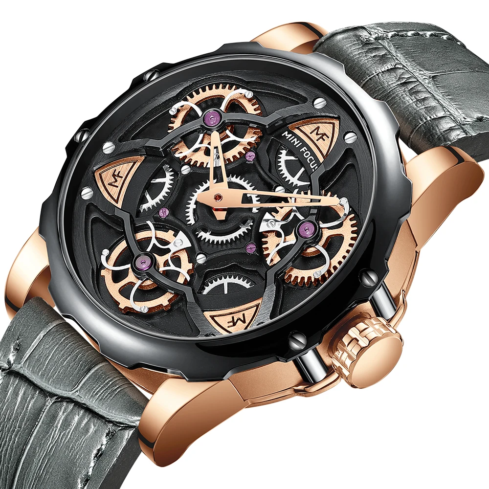 Mini Focus MF0249G Luxury Wrist Watch Genuine Leather Strap Skeleon Design Waterproof Men Quartz Watches
Mini Focus MF0249G Luxury Wrist Watch Genuine Leather Strap Skeleon Design Waterproof Men Quartz Watches