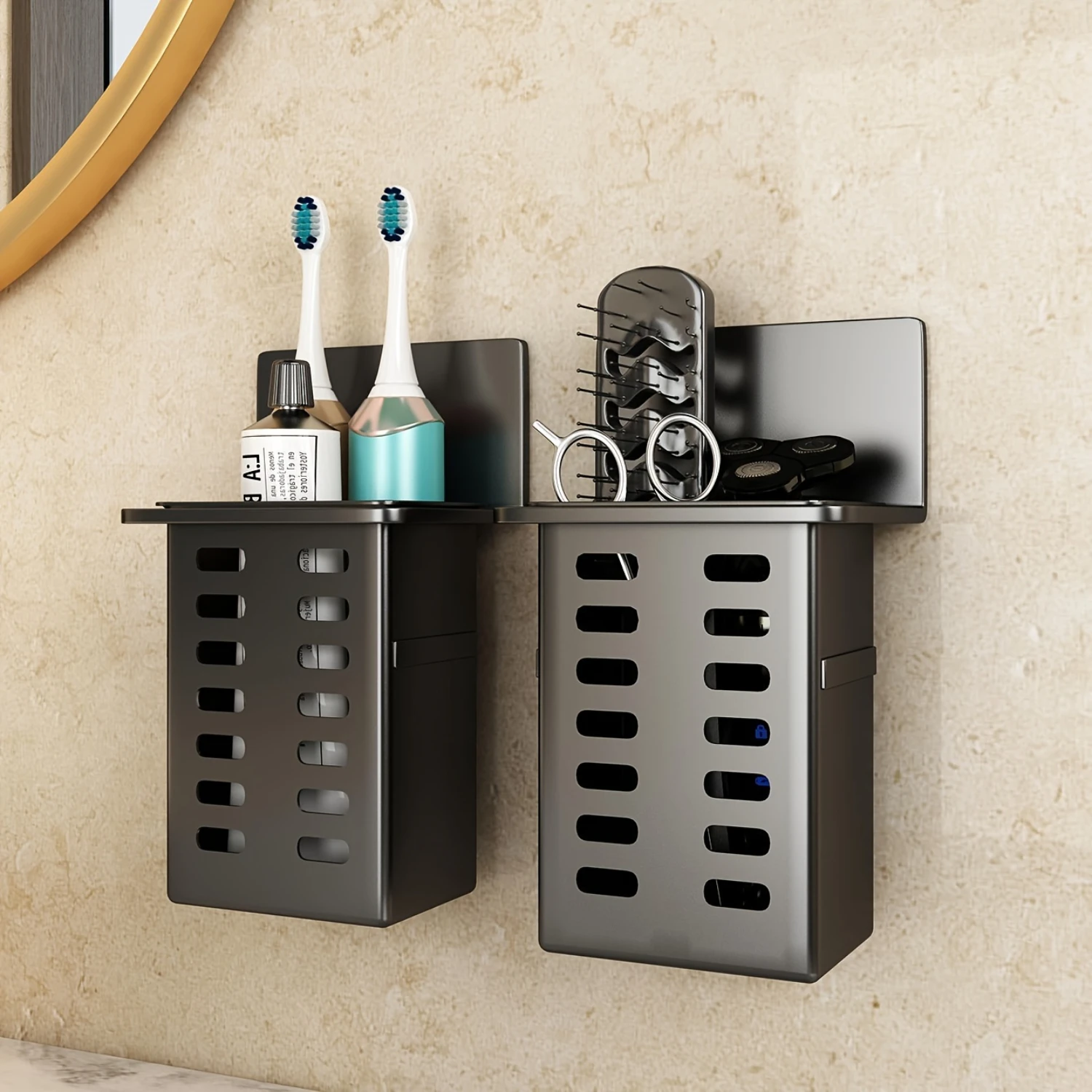 1pc Bathroom Toothbrush Holder - Wall Mounted Rack for Toothbrushes and Toothpaste - Multifunctional Organizer for Bathroom Acc
1pc Bathroom Toothbrush Holder - Wall Mounted Rack for Toothbrushes and Toothpaste - Multifunctional Organizer for Bathroom Acc