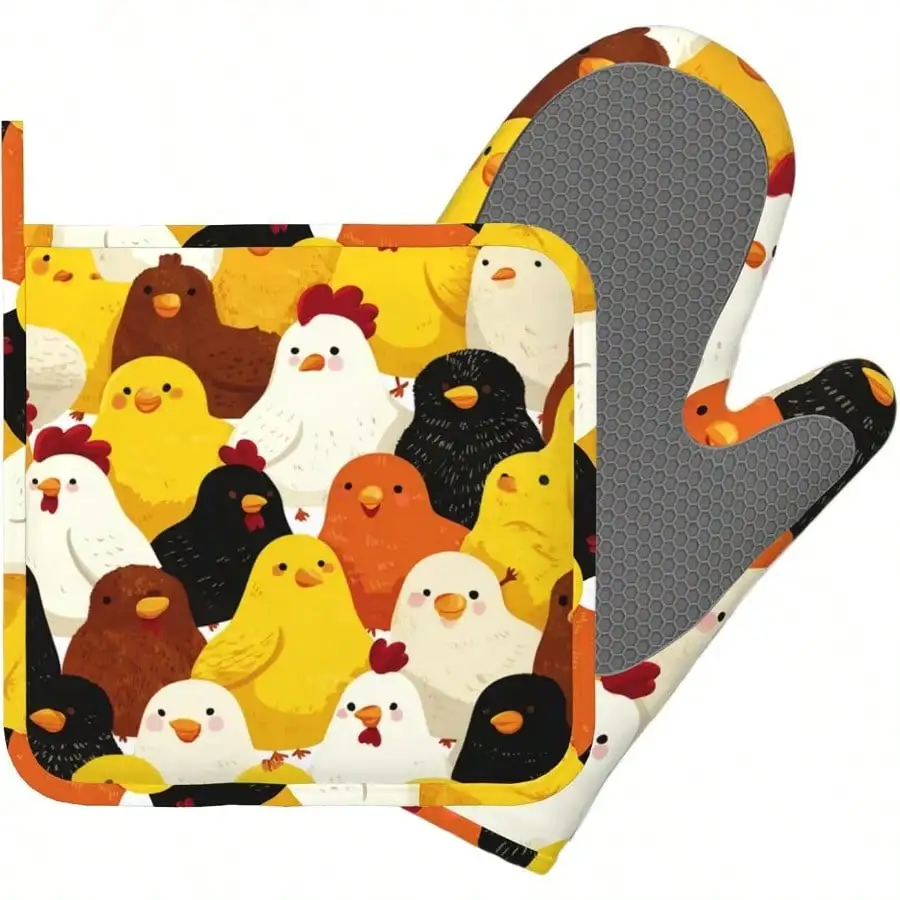 Funny Cartoon Chicken Oven Mitts And Pot Holders Sets Silicone Kitchen Mitts Potholders Heat Resistant Oven Gloves Hot Pads For Kitchen Baking Cooking
Funny Cartoon Chicken Oven Mitts And Pot Holders Sets Silicone Kitchen Mitts Potholders Heat Resistant Oven Gloves Hot Pads For Kitchen Baking Cooking