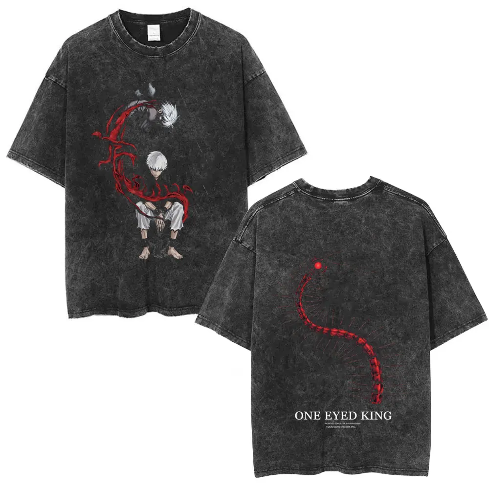 Anime Tokyo Ghoul Centipede Vintage Washed T-shirt Kaneki Ken One Eyed King Graphic T Shirts Men Women Casual Oversized T-shirts
Anime Tokyo Ghoul Centipede Vintage Washed T-shirt Kaneki Ken One Eyed King Graphic T Shirts Men Women Casual Oversized T-shirts