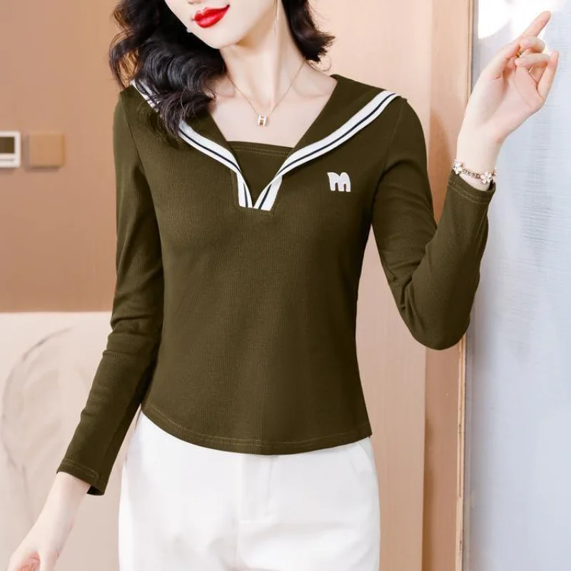 New Autumn and Winter Top for Women Korean Style Salt-style Long-sleeved T-shirt Collar
New Autumn and Winter Top for Women Korean Style Salt-style Long-sleeved T-shirt Collar