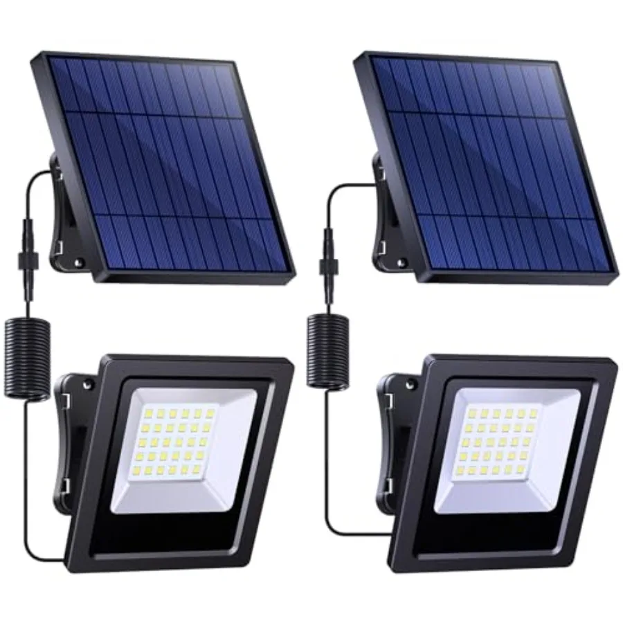 Solar Lights Outdoor Solar Powered Flood Lights Weatherproof Dusk to Dawn Led Solar Security Wall Lights with 16.4Ft Cable for
Solar Lights Outdoor Solar Powered Flood Lights Weatherproof Dusk to Dawn Led Solar Security Wall Lights with 16.4Ft Cable for