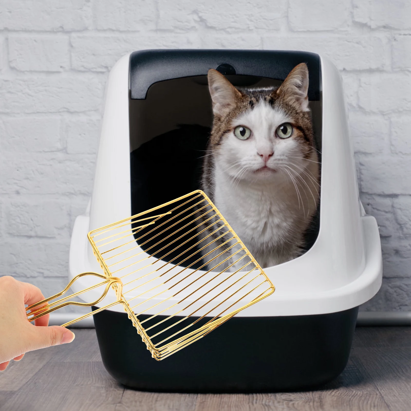 Cat Litter Scoop Metal Litter Scooper Sand Sifter Lightweight Wrist Friendly Hand Fatigue Prevention Sand Sifter 
Cat Litter Scoop Metal Litter Scooper Sand Sifter Lightweight Wrist Friendly Hand Fatigue Prevention Sand Sifter