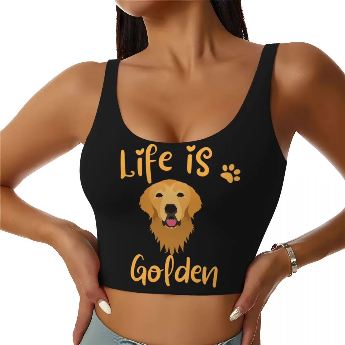 Custom GOLDEN RETRIEVER Quote Women Sports Bras High Impact Vest Gym Workout Yoga Crop Tank Top
Custom GOLDEN RETRIEVER Quote Women Sports Bras High Impact Vest Gym Workout Yoga Crop Tank Top