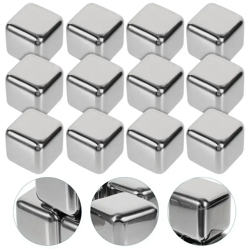 12PCS Reusable Stainless Steel Whiskey Stones Perfect Chilling Stone for Whiskey Wine Beer Juice or Soda Bars and Party Supplies
12PCS Reusable Stainless Steel Whiskey Stones Perfect Chilling Stone for Whiskey Wine Beer Juice or Soda Bars and Party Supplies