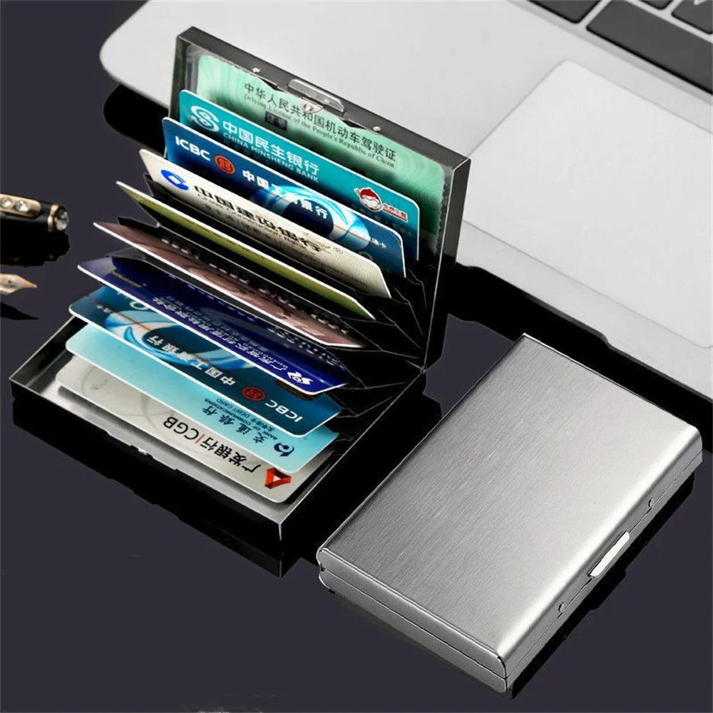 Ultra-Thin Card Bag Stainless Steel Anti-Demagnetization Anti-Theft Card Case 10 Slots Credit Card Holder Anti Rfid Cardholder
Ultra-Thin Card Bag Stainless Steel Anti-Demagnetization Anti-Theft Card Case 10 Slots Credit Card Holder Anti Rfid Cardholder
