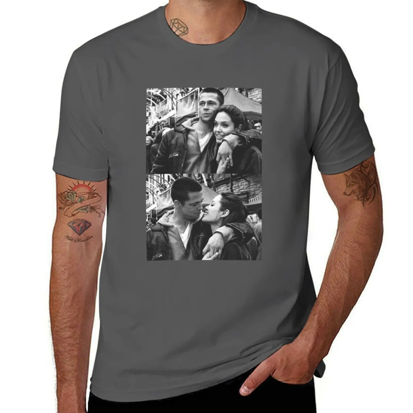 brad pitt and angelina jolie T-Shirt Active Wear Sports T-Shirt for Men
brad pitt and angelina jolie T-Shirt Active Wear Sports T-Shirt for Men