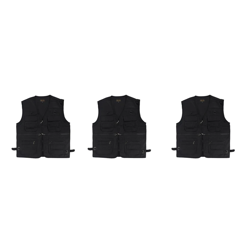 3X Men's Fishing Vest With Multi-Pocket Zip For Photography / Hunting / Travel Outdoor Sport - Black, XXL
3X Men's Fishing Vest With Multi-Pocket Zip For Photography / Hunting / Travel Outdoor Sport - Black, XXL