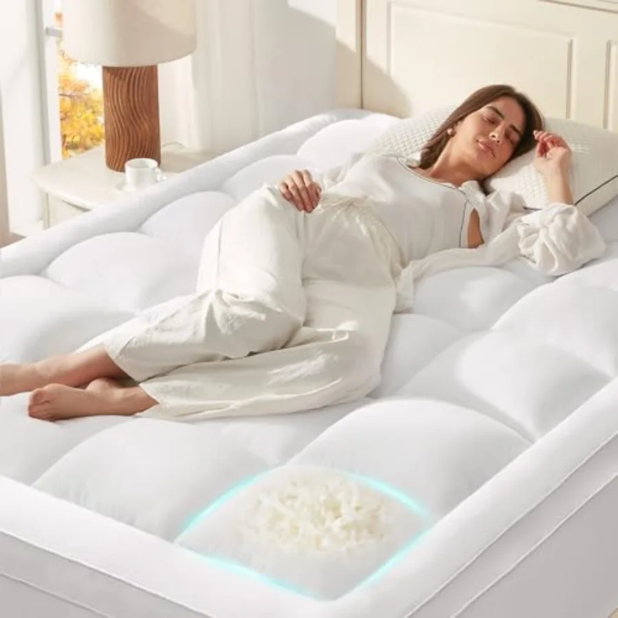 Mattress Topper, Memory Foam Pillow Top Mattress Topper for Back Pain, Extra Thick Breathable Mattress Pad with 8-21" Deep Pock
Mattress Topper, Memory Foam Pillow Top Mattress Topper for Back Pain, Extra Thick Breathable Mattress Pad with 8-21" Deep Pock