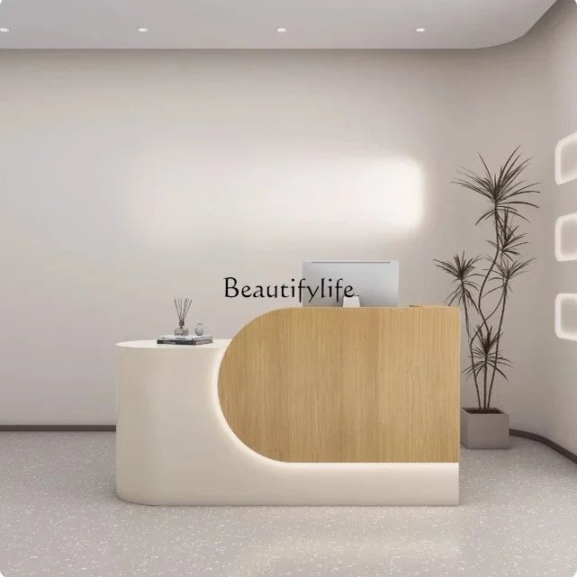 yj19 Simple Clothing Store Cashier Counter Cream Style Front Desk Reception Desk 
yj19 Simple Clothing Store Cashier Counter Cream Style Front Desk Reception Desk