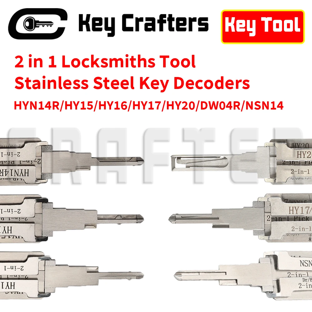 Инструменты для вскрытия замков Key Crafters HYN14R HY15 HY16 HY17 HY20 DWO4R NSN14 2-в-1, декодеры ключей из нержавеющей стали, отмычки LISHI
Инструменты для вскрытия замков Key Crafters HYN14R HY15 HY16 HY17 HY20 DWO4R NSN14 2-в-1, декодеры ключей из нержавеющей стали, отмычки LISHI
