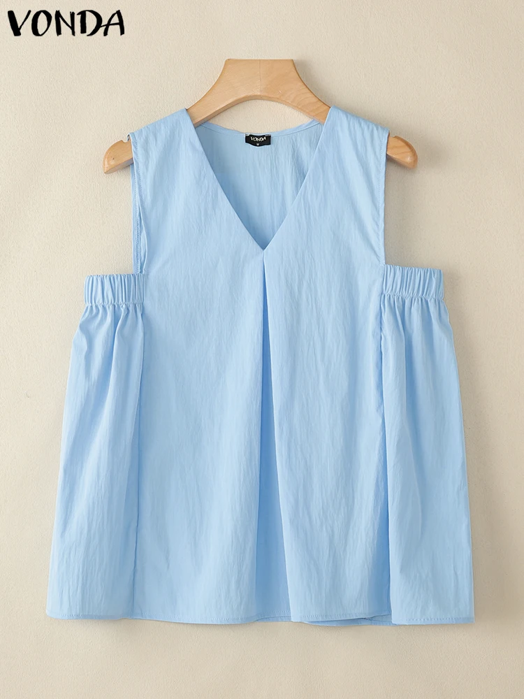 VONDA Casual OL Work Shirts Women Beach Tank Tops Summer Sleeveless Solid Blouse 2025 Female Loose V-Neck Pullover Oversized
VONDA Casual OL Work Shirts Women Beach Tank Tops Summer Sleeveless Solid Blouse 2025 Female Loose V-Neck Pullover Oversized