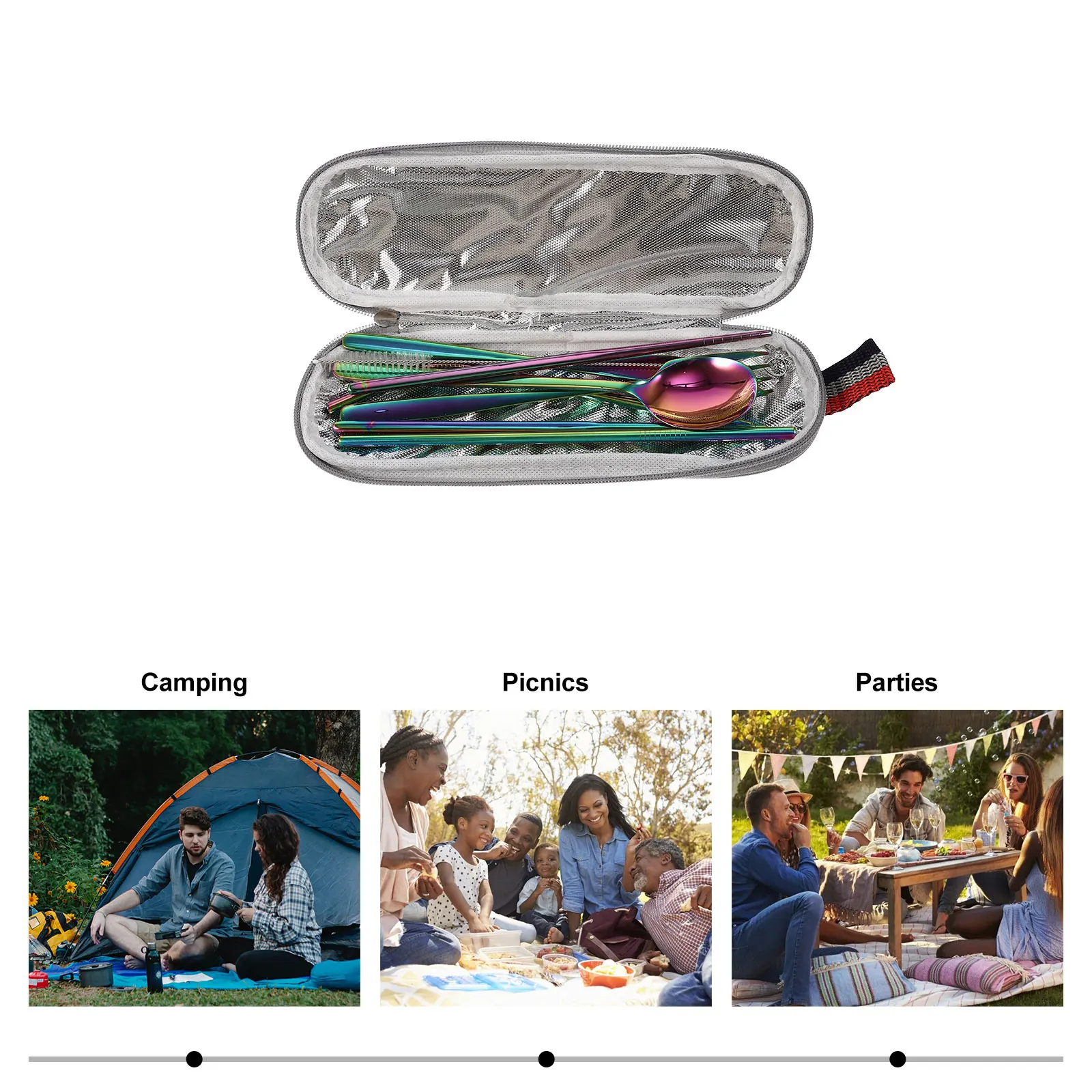 1 set 304 Stainless Steel Tableware Set Portable Travel Fork Spoon Chopsticks Utensil Kit Outdoor Reusable Lightweight
1 set 304 Stainless Steel Tableware Set Portable Travel Fork Spoon Chopsticks Utensil Kit Outdoor Reusable Lightweight
