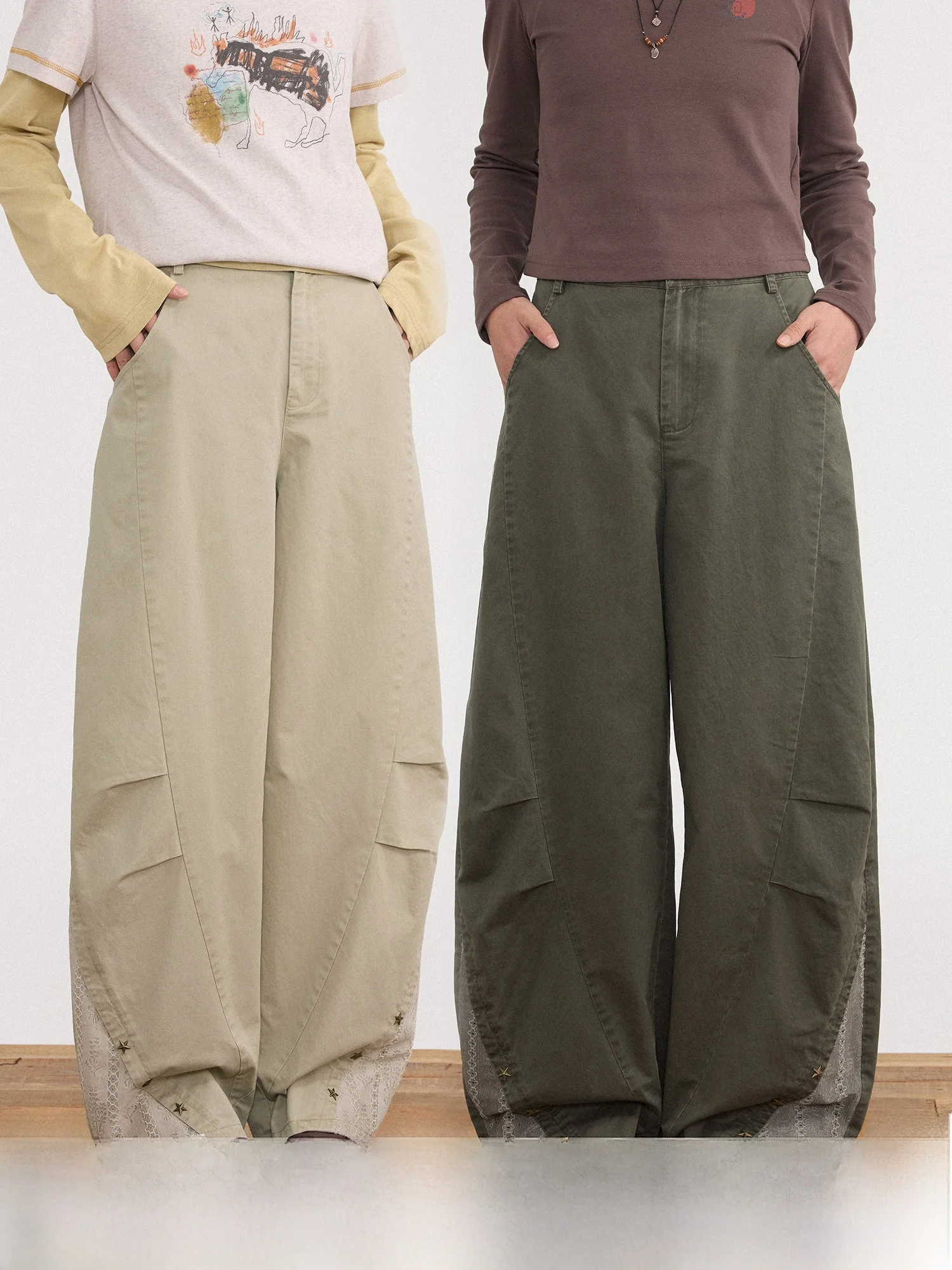Retro Lace Splicing Wide Leg Loose Casual Pants Women's Spring Season Versatile Comfortable Polyester Fabric Natural Waist
Retro Lace Splicing Wide Leg Loose Casual Pants Women's Spring Season Versatile Comfortable Polyester Fabric Natural Waist