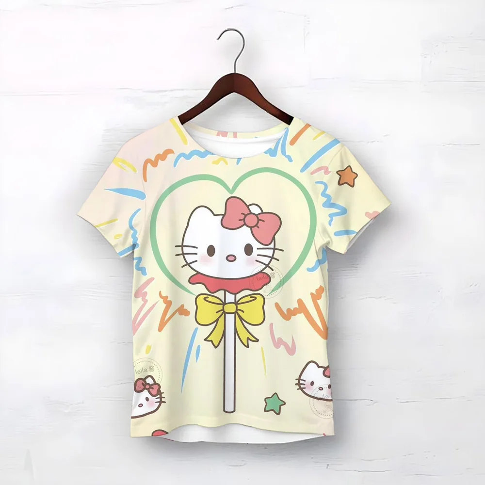 Детская одежда с принтом «Hello Kitty Friend», милая футболка с короткими рукавами и круглым вырезом для девочек, летние детские топы, футболки с животными для мальчиков
Детская одежда с принтом «Hello Kitty Friend», милая футболка с короткими рукавами и круглым вырезом для девочек, летние детские топы, футболки с животными для мальчиков