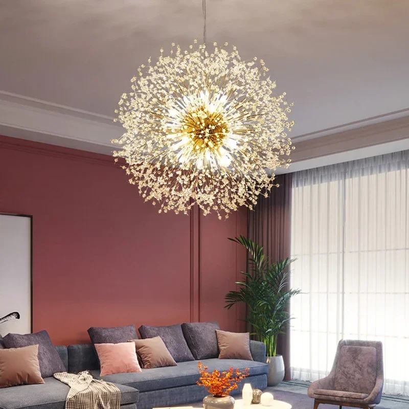 Spark Ball LED Chandelier Lighting Dandelion Chandelier Dinning Living Room Bar Personality Creative Art Crystal Lamps
Spark Ball LED Chandelier Lighting Dandelion Chandelier Dinning Living Room Bar Personality Creative Art Crystal Lamps