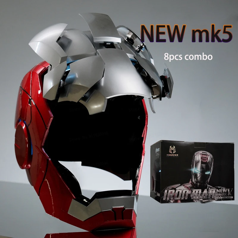 New Mk5 Ironman Helmet 8 Pieces Of Opening And Closing Chinese And English Voice Control Children's Cosplay Props Christmas Gift
New Mk5 Ironman Helmet 8 Pieces Of Opening And Closing Chinese And English Voice Control Children's Cosplay Props Christmas Gift