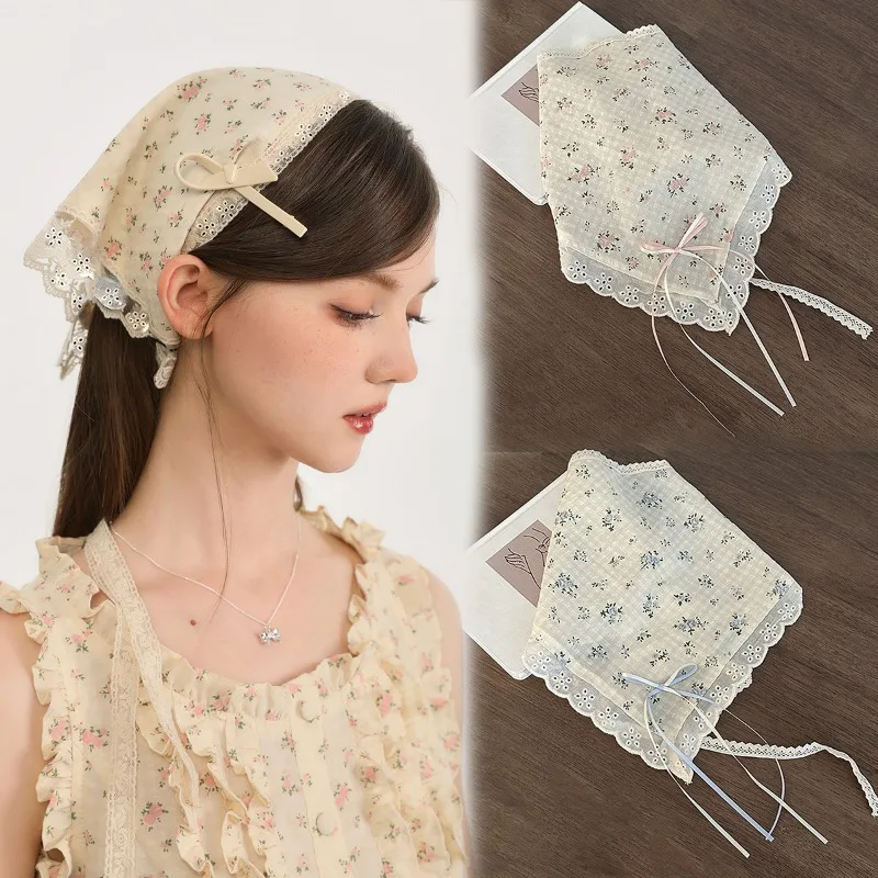 Summer Fresh Lace Edge Hair Band Linen Floral Scarf Retro Headwear Beach Travel Photo Styling Hair Neck Accessories for Women
Summer Fresh Lace Edge Hair Band Linen Floral Scarf Retro Headwear Beach Travel Photo Styling Hair Neck Accessories for Women