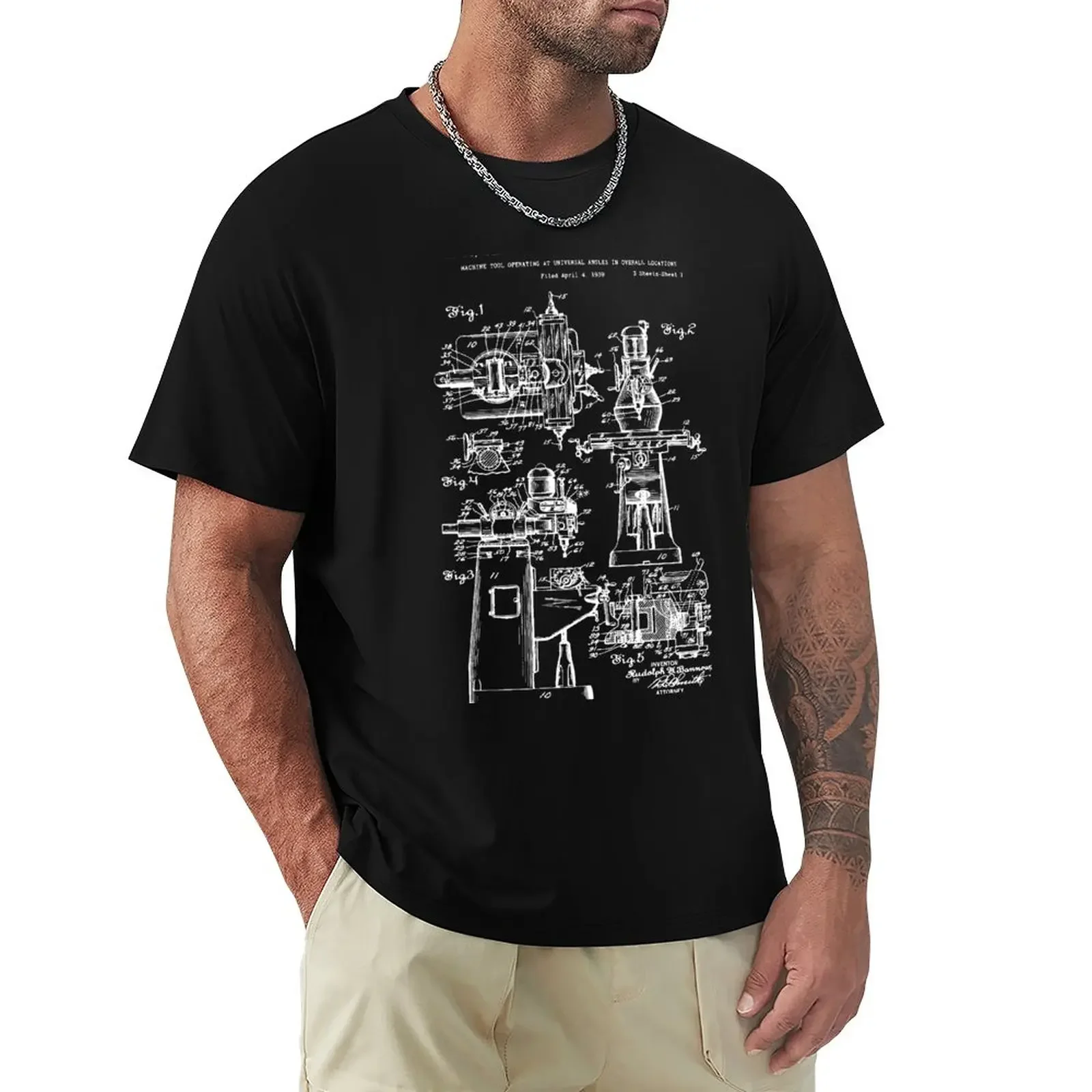 Bridgeport Milling Machine Patent 1942 T-Shirt T-shirts oversize valentines clothes Man t-shirt oversizeds Men's t-shirt
Bridgeport Milling Machine Patent 1942 T-Shirt T-shirts oversize valentines clothes Man t-shirt oversizeds Men's t-shirt