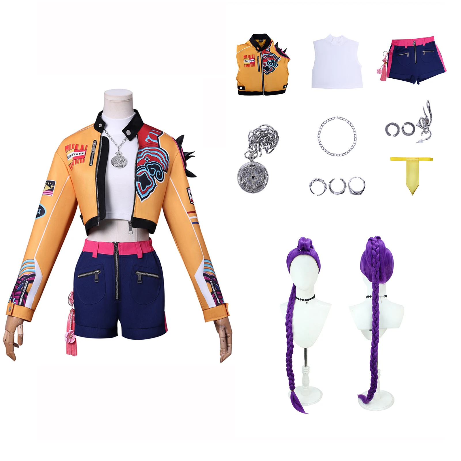 Demon Hunters Zoey Cosplay Costume K-Pop Rumi Uniform Mira Costume Girl Idol Jacket Stage Performance Clothes Halloween Outfit
Demon Hunters Zoey Cosplay Costume K-Pop Rumi Uniform Mira Costume Girl Idol Jacket Stage Performance Clothes Halloween Outfit
