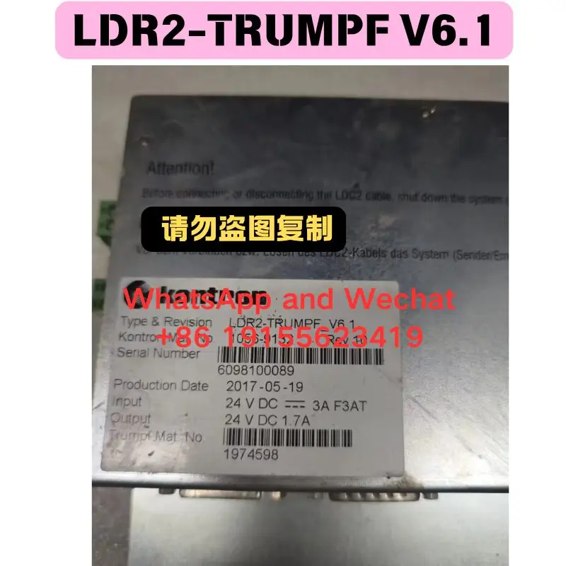 Used LDR2-TRUMPF V6.1 Kontron Control System - Functional Test OK - Quick Delivery for Industrial Automation
Used LDR2-TRUMPF V6.1 Kontron Control System - Functional Test OK - Quick Delivery for Industrial Automation