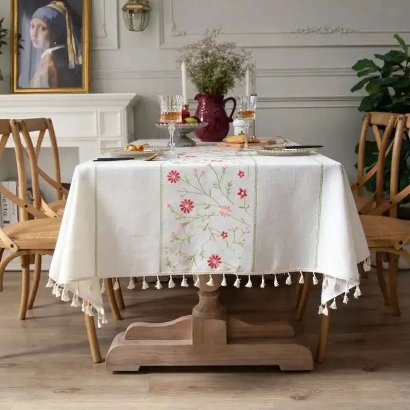 Japanese Floral Tablecloth Waterproof Embroidery Sensory Dining Tablecloth Tassel Tea Table
Japanese Floral Tablecloth Waterproof Embroidery Sensory Dining Tablecloth Tassel Tea Table