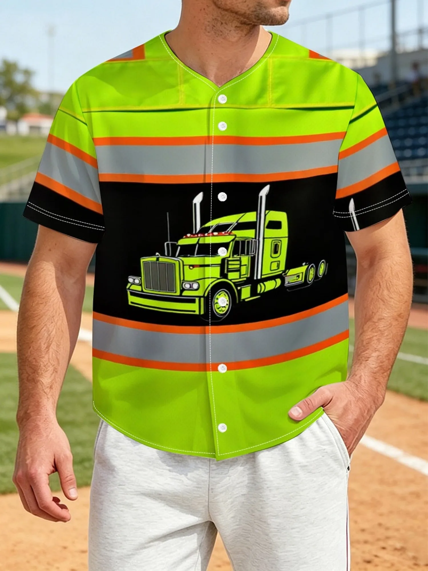 Custom Truck Driver Baseball Jersey High Visibility Neon Green Breathable Button Shirt Lightweight Sports To
Custom Truck Driver Baseball Jersey High Visibility Neon Green Breathable Button Shirt Lightweight Sports To