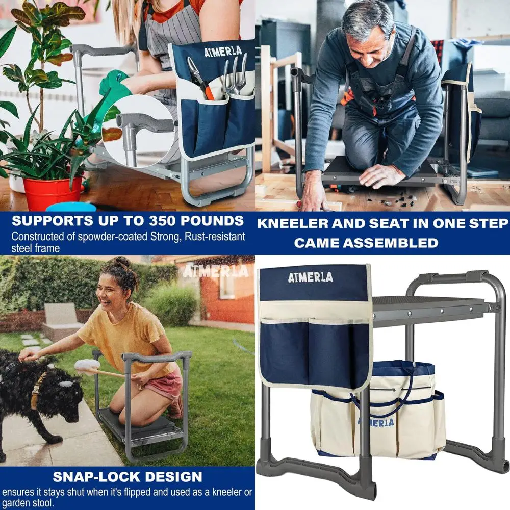 Усиленная расширенная толстая подушка для коленения с большой сумкой для садовых инструментов - портативная садовая скамья для работы в саду и комфорта
Усиленная расширенная толстая подушка для коленения с большой сумкой для садовых инструментов - портативная садовая скамья для работы в саду и комфорта