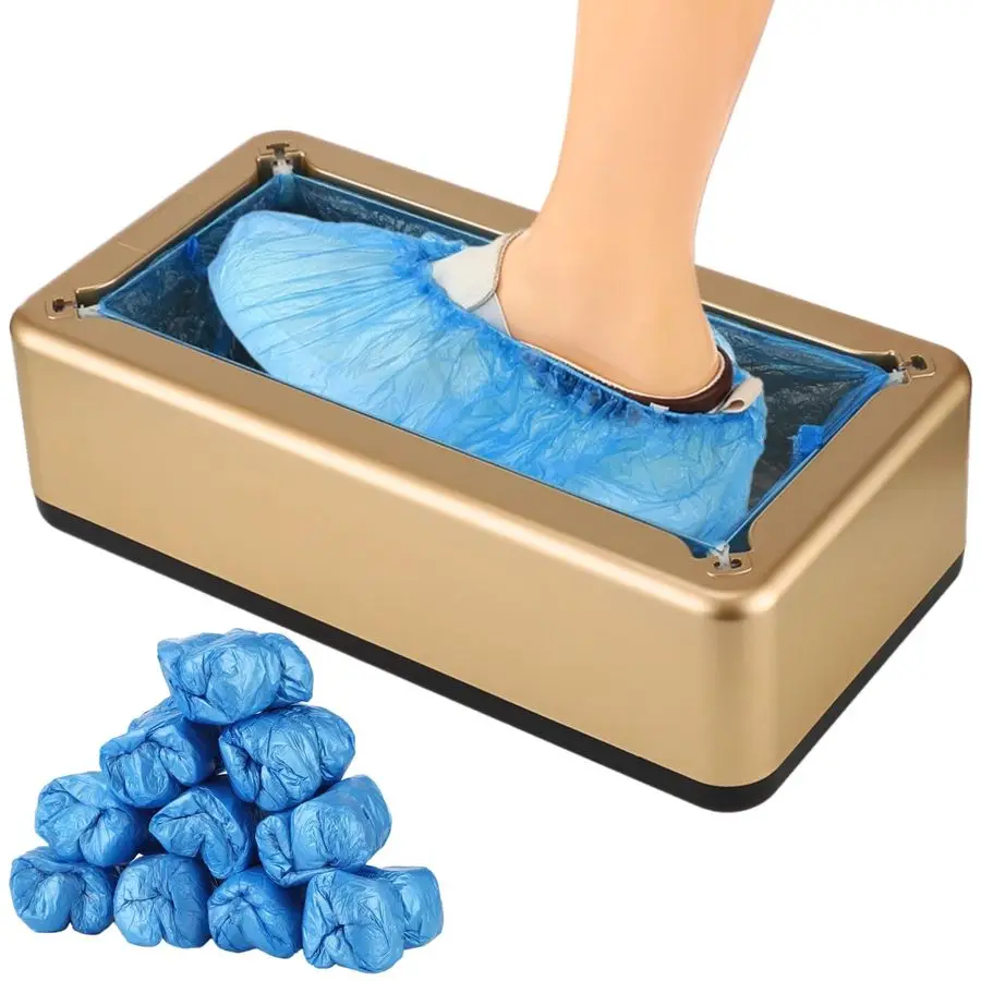 Shoe Cover Dispenser Machine, Including 100 Pcs Disposable Shoe Covers, Gold ABS Material, Suitable for Home, Laboratory, Factor
Shoe Cover Dispenser Machine, Including 100 Pcs Disposable Shoe Covers, Gold ABS Material, Suitable for Home, Laboratory, Factor
