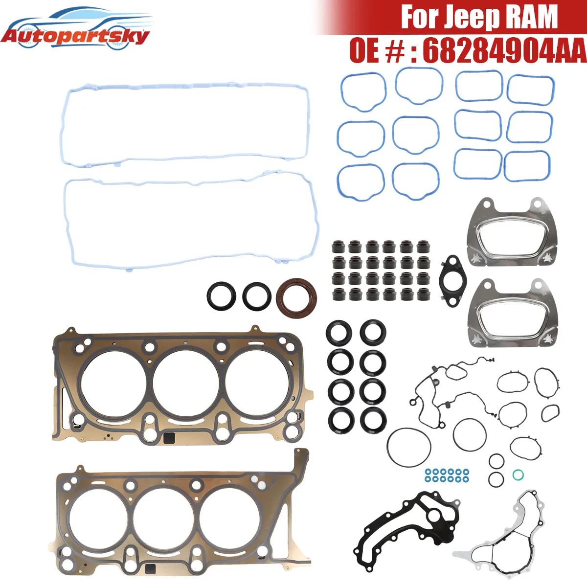 Auto Parts Engine Cylinder Head Gasket Set HGS1184 68297850AC W2916C 4861965AA 5048025AA For Chrysler 2017-2021 Jeep Grand RAM
Auto Parts Engine Cylinder Head Gasket Set HGS1184 68297850AC W2916C 4861965AA 5048025AA For Chrysler 2017-2021 Jeep Grand RAM
