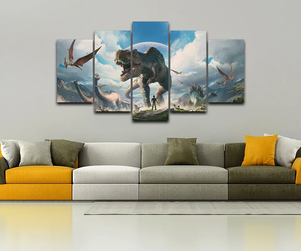 5 Pieces Wall Art Canvas Animal Poster Dinosaur World Decorative Painting Living Room Wallpaper Bedroom Picture Home Decoration
5 Pieces Wall Art Canvas Animal Poster Dinosaur World Decorative Painting Living Room Wallpaper Bedroom Picture Home Decoration