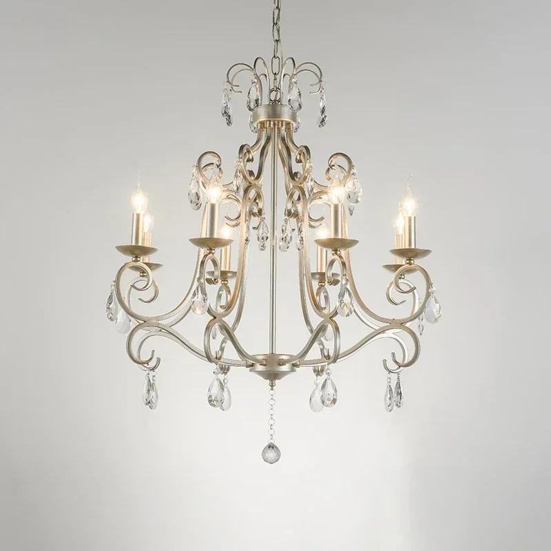 GHJUYIOL YECTSKI Retro Silver Crystal Chandelier Light Luxury Hanging Light Fixtures Suspension LED Lustres Home Lighting
GHJUYIOL YECTSKI Retro Silver Crystal Chandelier Light Luxury Hanging Light Fixtures Suspension LED Lustres Home Lighting