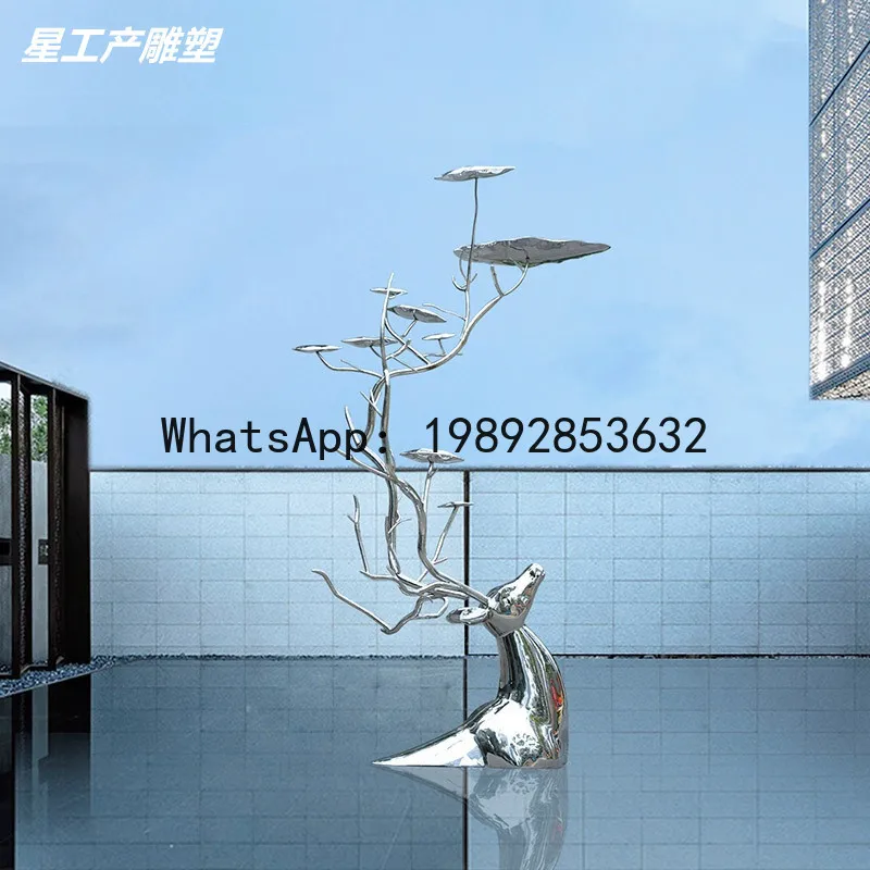 DSA outdoor stainless steel cloud deer sculpture pool landscape floor animal ornament
DSA outdoor stainless steel cloud deer sculpture pool landscape floor animal ornament